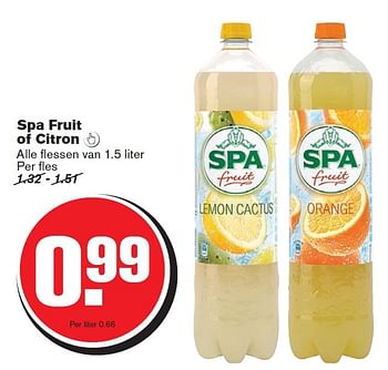 Aanbiedingen Spa fruit of citron - Spa - Geldig van 29/07/2015 tot 04/08/2015 bij Hoogvliet