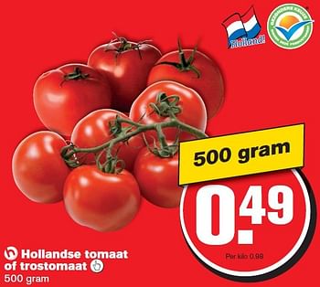 Aanbiedingen Hollandse tomaat of trostomaat  - Huismerk - Hoogvliet - Geldig van 29/07/2015 tot 04/08/2015 bij Hoogvliet