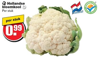 Aanbiedingen Hollandse bloemkool  - Huismerk - Hoogvliet - Geldig van 29/07/2015 tot 04/08/2015 bij Hoogvliet