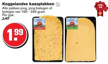 Aanbiedingen Koggelandse kaasplakken - Huismerk - Hoogvliet - Geldig van 29/07/2015 tot 04/08/2015 bij Hoogvliet