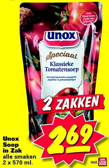 Aanbiedingen Unox soep in zak - Unox - Geldig van 27/07/2015 tot 02/08/2015 bij Nettorama
