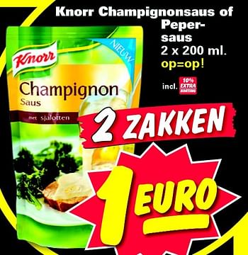 Aanbiedingen Knorr champignonsaus of pepersaus - Knorr - Geldig van 27/07/2015 tot 02/08/2015 bij Nettorama