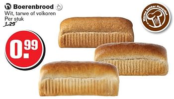 Aanbiedingen Boerenbrood  wit, tarwe of volkoren - Huismerk - Hoogvliet - Geldig van 29/07/2015 tot 04/08/2015 bij Hoogvliet