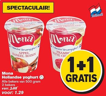 Aanbiedingen Mona hollandse yoghurt - Mona - Geldig van 29/07/2015 tot 04/08/2015 bij Hoogvliet