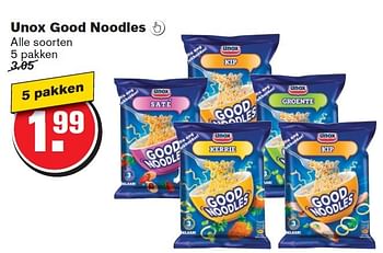 Aanbiedingen Unox good noodles - Unox - Geldig van 29/07/2015 tot 04/08/2015 bij Hoogvliet