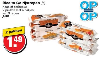 Aanbiedingen Rice to go rijstrepen - Huismerk - Hoogvliet - Geldig van 29/07/2015 tot 04/08/2015 bij Hoogvliet