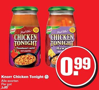 Aanbiedingen Knorr chicken tonight - Knorr - Geldig van 29/07/2015 tot 04/08/2015 bij Hoogvliet