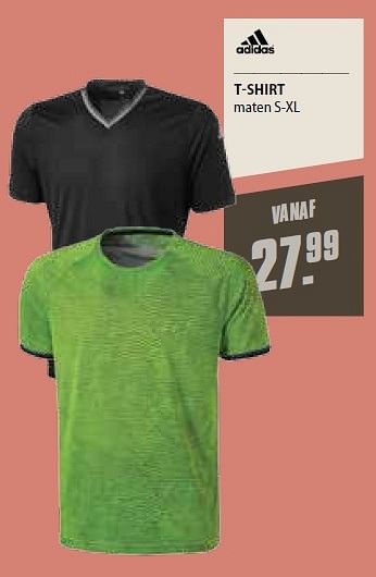 Aanbiedingen T-shirt - Adidas - Geldig van 23/07/2015 tot 09/08/2015 bij Aktiesport