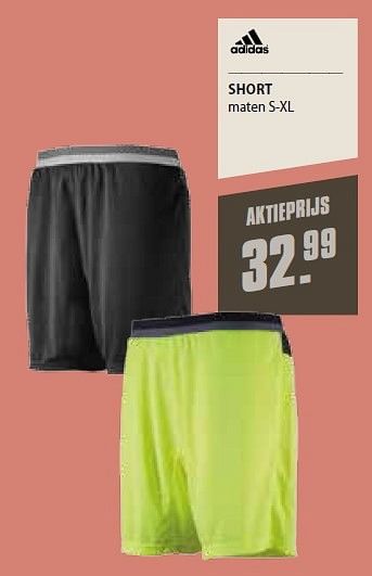 Aanbiedingen Short - Adidas - Geldig van 23/07/2015 tot 09/08/2015 bij Aktiesport