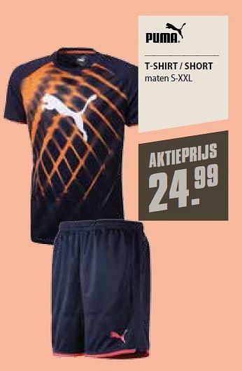 Aanbiedingen T-shirt - short - Puma - Geldig van 23/07/2015 tot 09/08/2015 bij Aktiesport