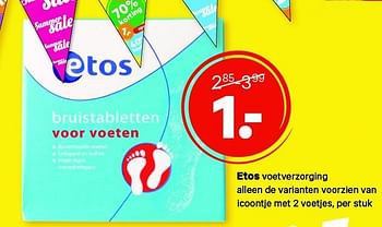 Aanbiedingen Etos voetverzorging - Huismerk - Etos - Geldig van 27/07/2015 tot 09/08/2015 bij Etos