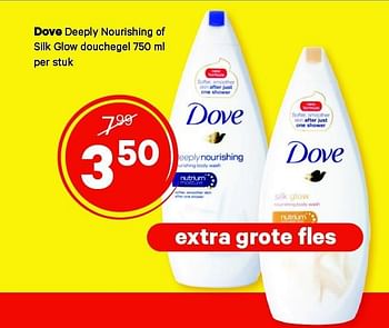 Aanbiedingen Dove deeply nourishing of silk glow douchegel - Dove - Geldig van 27/07/2015 tot 09/08/2015 bij Etos