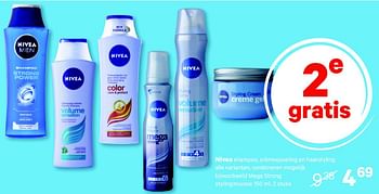 Aanbiedingen Nivea shampoo, crèmespoeling en haarstyling - Nivea - Geldig van 27/07/2015 tot 09/08/2015 bij Etos