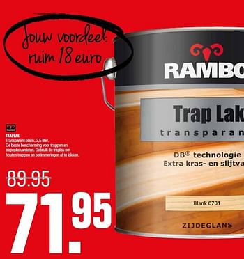 Aanbiedingen Traplak - Rambo - Geldig van 27/07/2015 tot 09/08/2015 bij Multimate