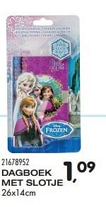 Aanbiedingen Dagboek met slotje - Disney  Frozen - Geldig van 04/08/2015 tot 08/09/2015 bij Supra Bazar