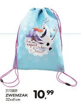 Aanbiedingen Zwemzak - Disney  Frozen - Geldig van 04/08/2015 tot 08/09/2015 bij Supra Bazar