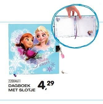 Aanbiedingen Dagboek met slotje - Disney  Frozen - Geldig van 04/08/2015 tot 08/09/2015 bij Supra Bazar