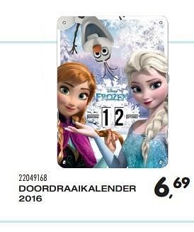 Aanbiedingen Doordraaikalender - Disney  Frozen - Geldig van 04/08/2015 tot 08/09/2015 bij Supra Bazar