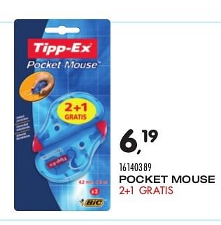 Aanbiedingen Pocket mouse - Tipp-Ex - Geldig van 04/08/2015 tot 08/09/2015 bij Supra Bazar