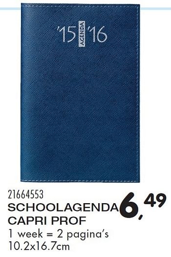 Aanbiedingen Schoolagenda capri prof - Brepols - Geldig van 04/08/2015 tot 08/09/2015 bij Supra Bazar