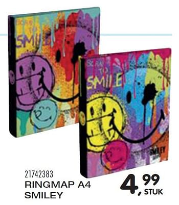 Aanbiedingen Ringmap a4 smiley - Smiley World - Geldig van 04/08/2015 tot 08/09/2015 bij Supra Bazar