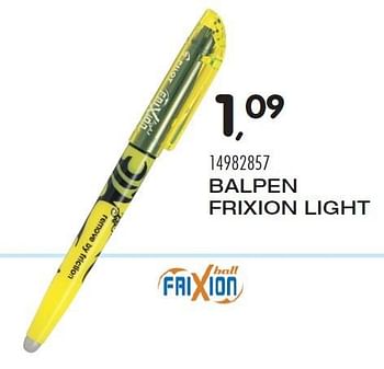 Aanbiedingen Balpen frixion light - Frixion - Geldig van 04/08/2015 tot 08/09/2015 bij Supra Bazar