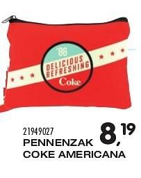 Aanbiedingen Pennenzak coke americana - Coca Cola - Geldig van 04/08/2015 tot 08/09/2015 bij Supra Bazar