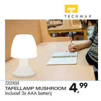 Aanbiedingen Tafellamp mushroom - Techmar - Geldig van 04/08/2015 tot 08/09/2015 bij Supra Bazar