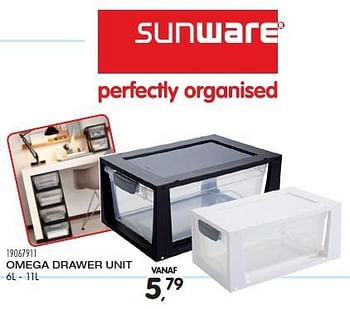 Aanbiedingen Omega drawer unit - Sunware - Geldig van 04/08/2015 tot 08/09/2015 bij Supra Bazar