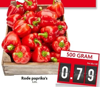 Aanbiedingen Rode paprika`s - Huismerk - Deka Markt - Geldig van 02/08/2015 tot 08/08/2015 bij Deka Markt