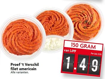 Aanbiedingen Proef `t verschil filet americain - Huismerk - Deka Markt - Geldig van 02/08/2015 tot 08/08/2015 bij Deka Markt