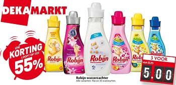 Aanbiedingen Robijn wasverzachter - Robijn - Geldig van 02/08/2015 tot 08/08/2015 bij Deka Markt