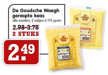 Aanbiedingen De goudsche waegh geraspte kaas - De Goudsche Waegh - Geldig van 02/08/2015 tot 08/08/2015 bij Em-té