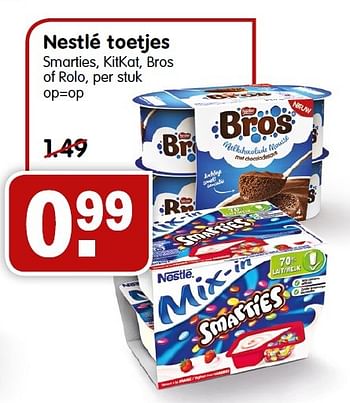 Aanbiedingen Nestlé toetjes - Nestlé - Geldig van 02/08/2015 tot 08/08/2015 bij Em-té