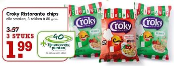 Aanbiedingen Croky ristorante chips - Croky - Geldig van 02/08/2015 tot 08/08/2015 bij Em-té