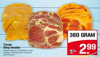 Aanbiedingen Coop bbq steaks - Huismerk - Coop - Geldig van 03/08/2015 tot 09/08/2015 bij Coop