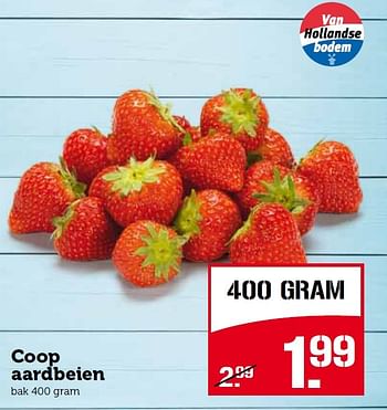 Aanbiedingen Coop aardbeien - Huismerk - Coop - Geldig van 03/08/2015 tot 09/08/2015 bij Coop