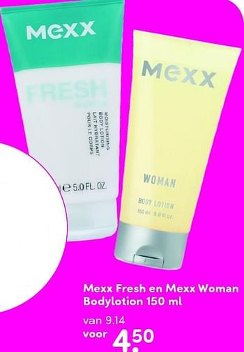 Aanbiedingen Mexx fresh en mexx woman bodylotion - Mexx - Geldig van 03/08/2015 tot 09/08/2015 bij da