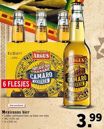 Aanbiedingen Mexicaans bier - Argus - Geldig van 03/08/2015 tot 09/08/2015 bij Lidl