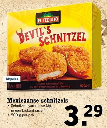 Aanbiedingen Mexicaanse schnitzels - El Tequito - Geldig van 03/08/2015 tot 09/08/2015 bij Lidl