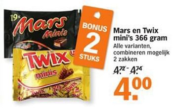Aanbiedingen Mars en twix mini`s - Mars Snacks - Geldig van 03/08/2015 tot 09/08/2015 bij Albert Heijn