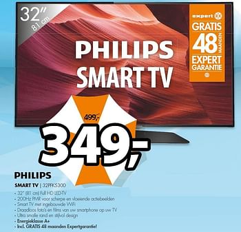 Aanbiedingen Philips smart tv 32pfk5300 - Philips - Geldig van 03/08/2015 tot 09/08/2015 bij Expert