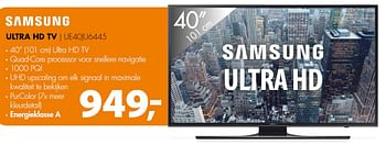 Aanbiedingen Samsung ultra hd tv ue40ju6445 - Samsung - Geldig van 03/08/2015 tot 09/08/2015 bij Expert