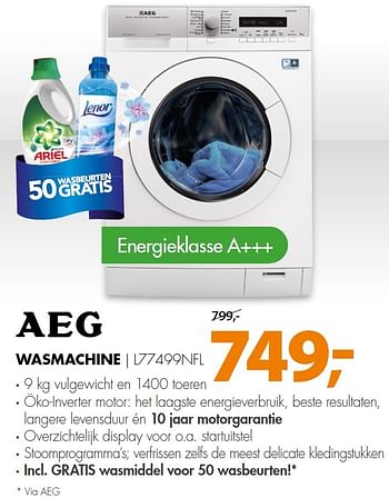 Aanbiedingen Aeg wasmachine l77499nfl - AEG - Geldig van 03/08/2015 tot 09/08/2015 bij Expert