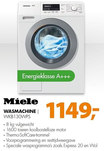 Aanbiedingen Miele wasmachine wkb130wps - Miele - Geldig van 03/08/2015 tot 09/08/2015 bij Expert