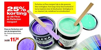 Aanbiedingen Flexa en perfection verf van de mengmachine - Flexa - Geldig van 03/08/2015 tot 09/08/2015 bij Praxis