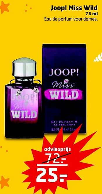 Aanbiedingen Joop! miss wild - Joop! - Geldig van 04/08/2015 tot 09/08/2015 bij Trekpleister