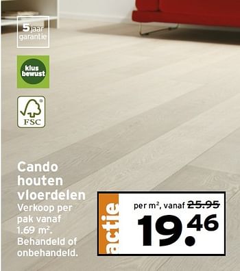 Aanbiedingen Cando houten vloerdelen - CanDo - Geldig van 03/08/2015 tot 09/08/2015 bij Gamma