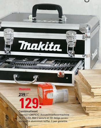 Aanbiedingen Combinatieset 6271dwpex2 - Makita - Geldig van 03/08/2015 tot 09/08/2015 bij Karwei