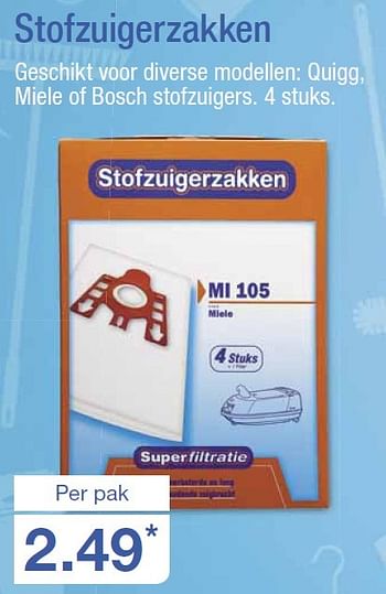 Aanbiedingen Stofzuigerzakken - Huismerk - Aldi - Geldig van 12/08/2015 tot 18/08/2015 bij Aldi